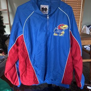 Vintage 58 Sports KU Jayhawks Mens Lined Jacket Windbreaker Size L